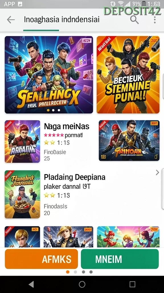 Cuplikan layar APEK88 — menu navigasi