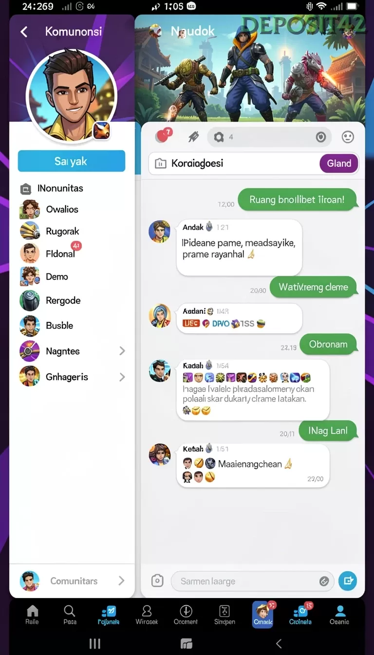 Cuplikan layar ADAM77 — menu navigasi